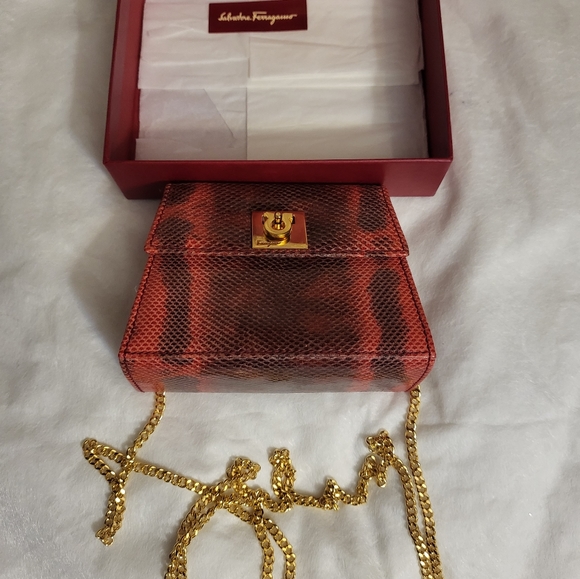 Authentic Salvatore Ferragamo mini python sling /belt bag. - Picture 11 of 13